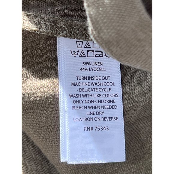 Nicole Miller Jacket Womens S Linen Snap Cropped Relaxed Military Army Utility - Picture 7 of 8